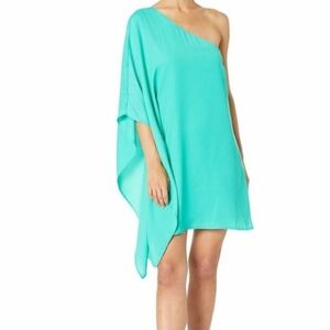Cupcakes and Cashmere One Shoulder Leaf Green Top S NWT